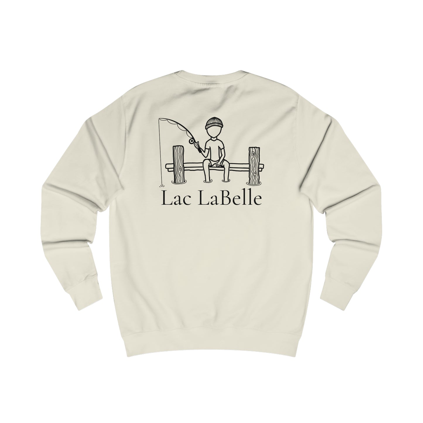 Fishing Off Dock - Lac LaBelle Men's Crewneck