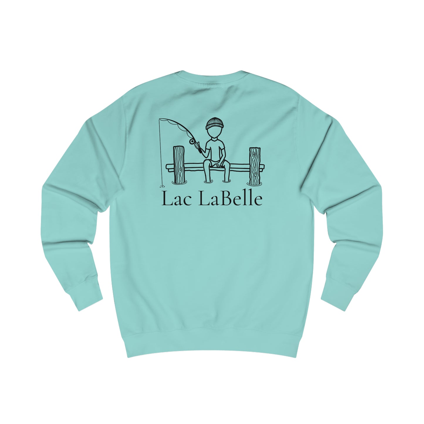 Fishing Off Dock - Lac LaBelle Men's Crewneck