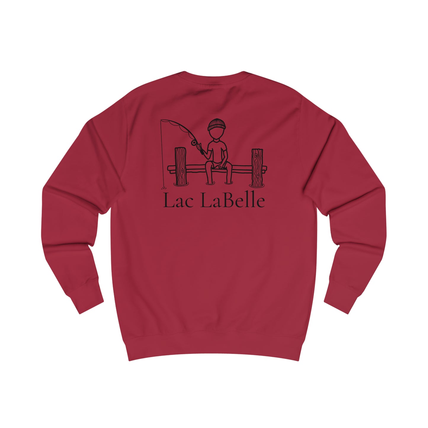 Fishing Off Dock - Lac LaBelle Men's Crewneck