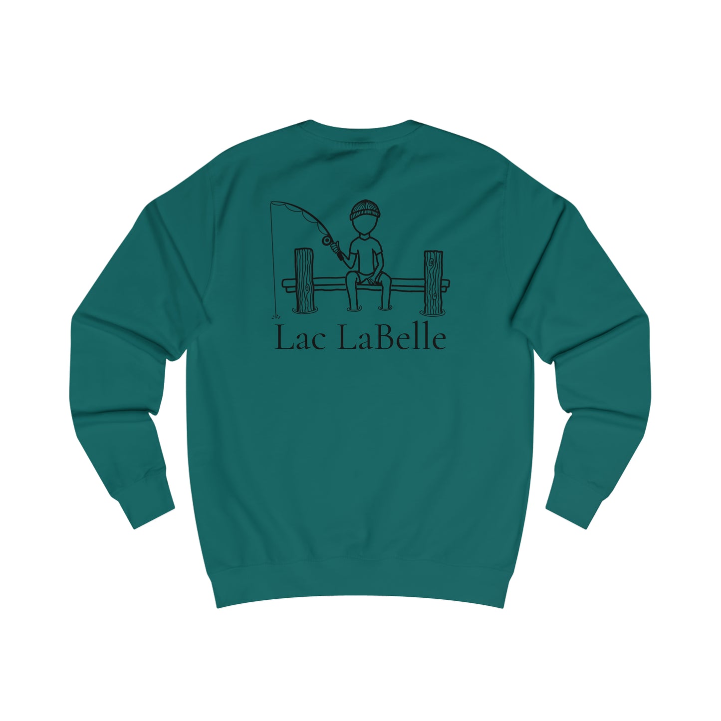 Fishing Off Dock - Lac LaBelle Men's Crewneck