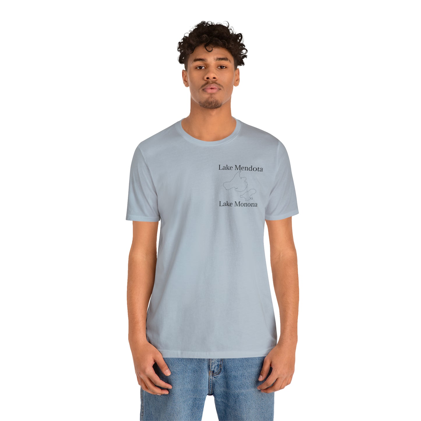 Mendota/Monona , sailboat Badger Logo - Bella & Canvas Short Sleeve