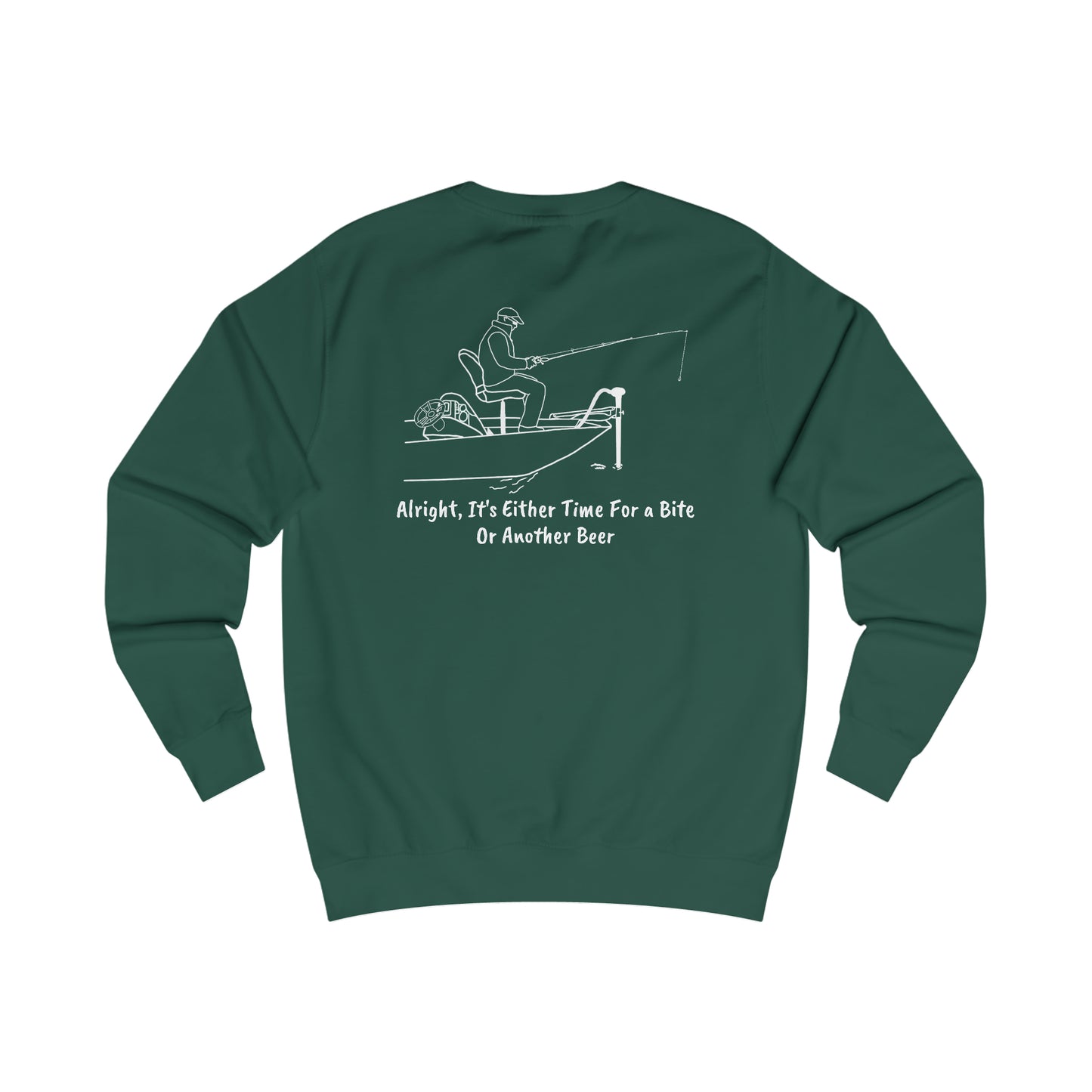 Men's Crewneck - Trolling motor Fishing, Bite or Beer