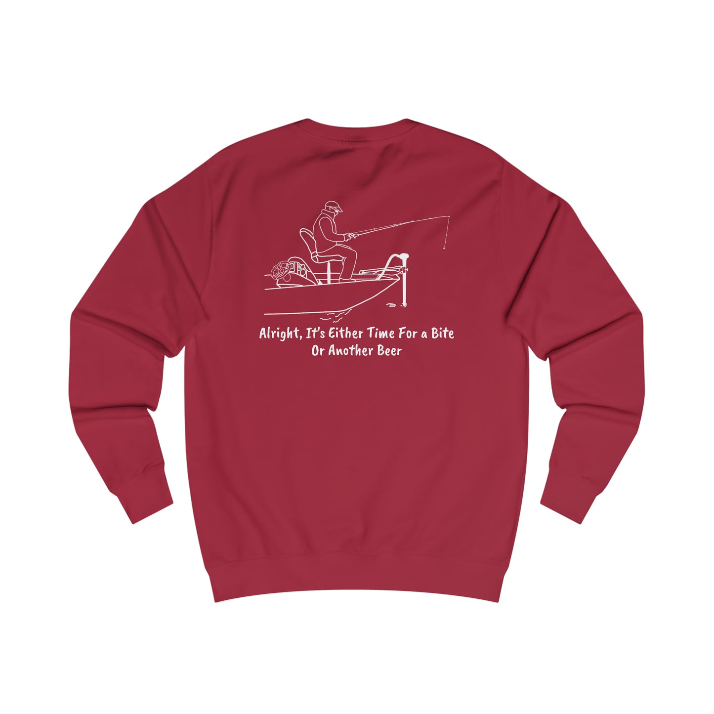 Men's Crewneck - Trolling motor Fishing, Bite or Beer