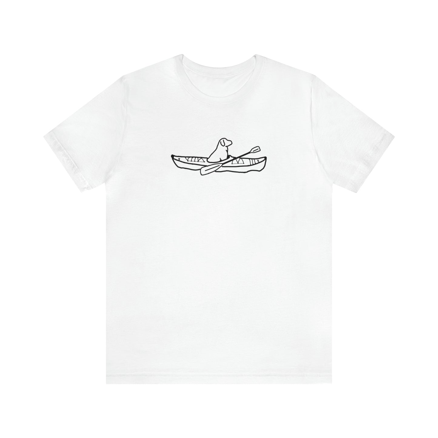 Lac LaBelle, Kayak Dog - Unisex Lightweight Short Sleeve Tee