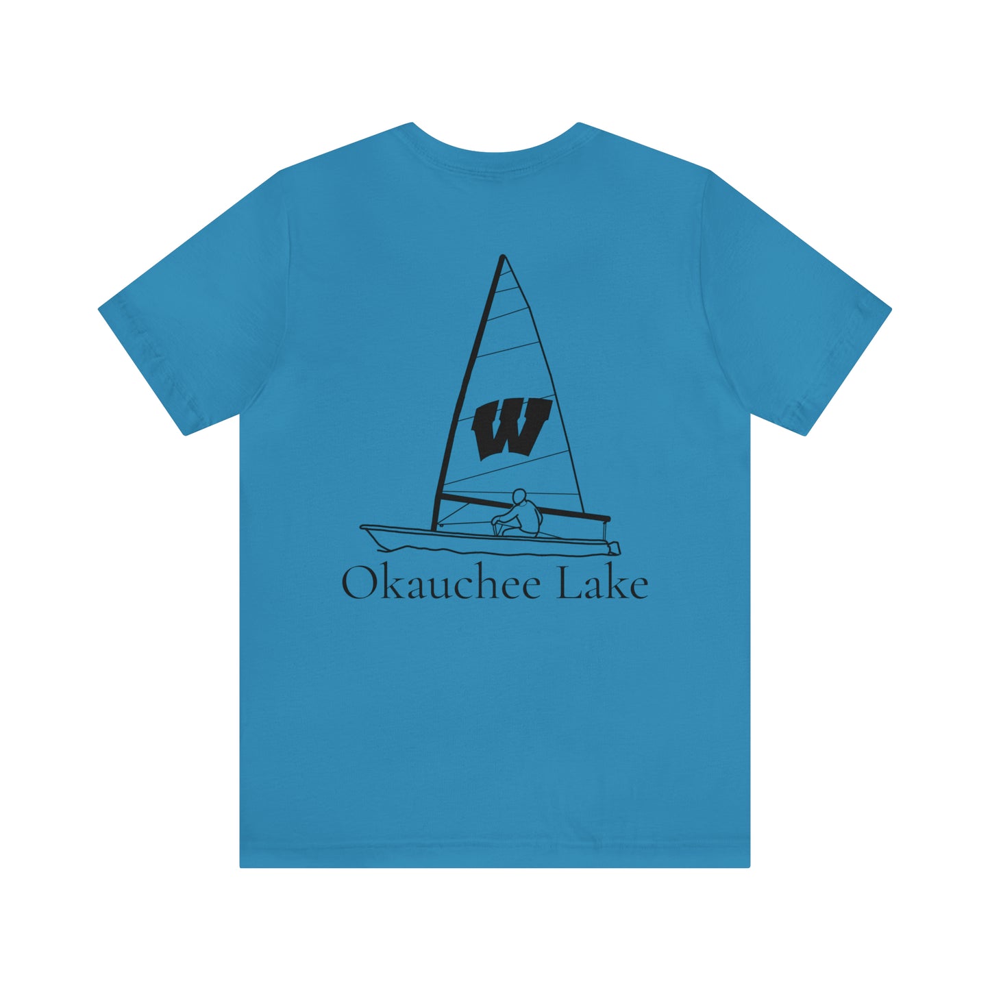 Wisconsin Sailing - Okauchee Lake Unisex Lightweight Short Sleeve Tee