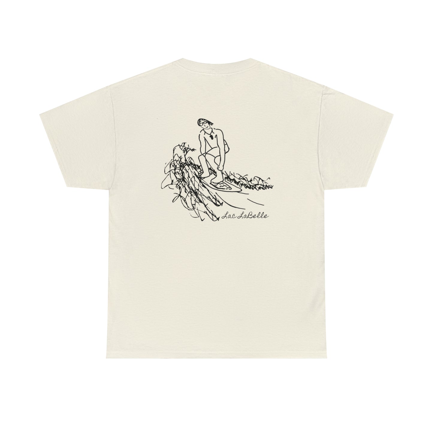 Surf Sketch -Lac LaBelle Unisex Heavyweight Short Sleeve Tee