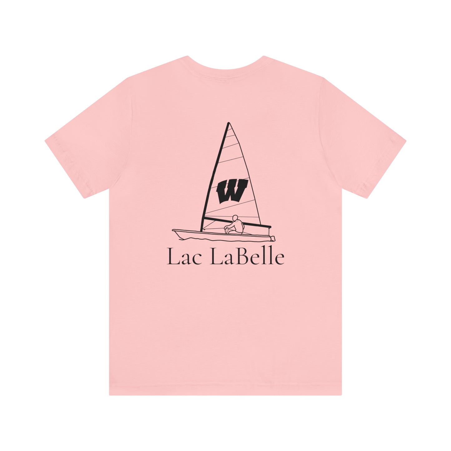 Wisconsin Sailing - Lac LaBelle Unisex Lightweight Short Sleeve Tee
