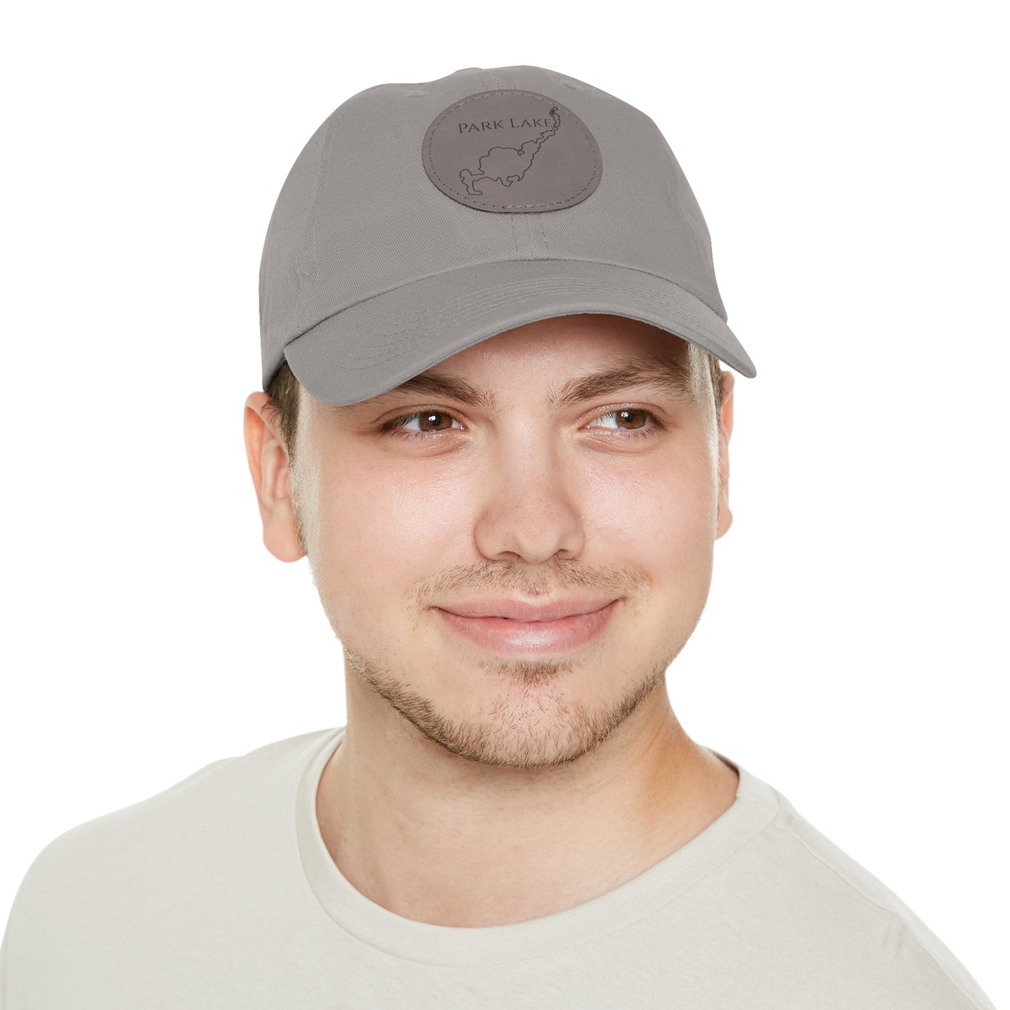 Park Lake Embroidered Hat with Leather Patch