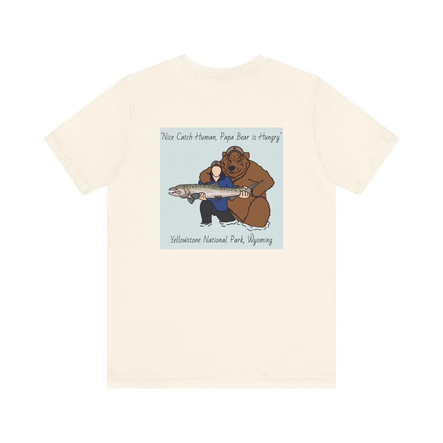 Papa Bear Yellowstone National Park Unisex Lightweight Short Sleeve Tee