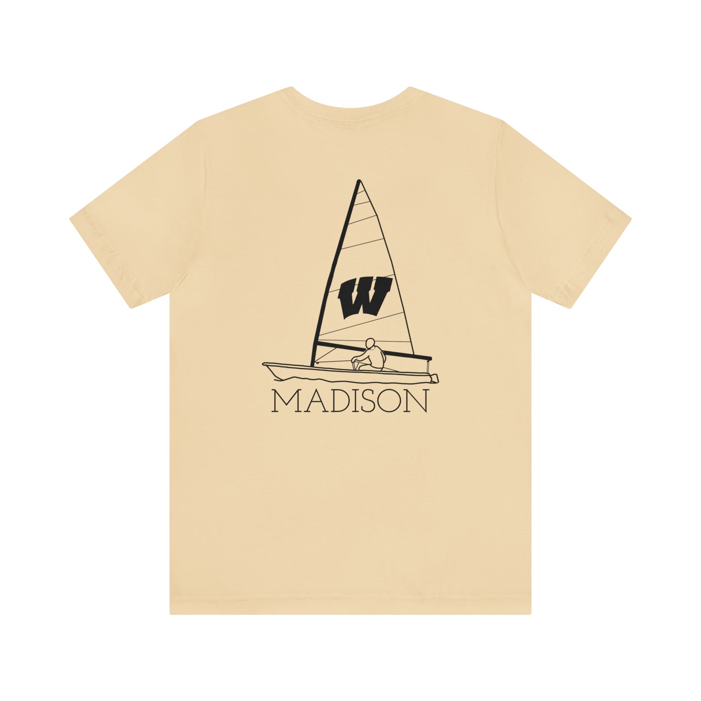 Mendota/Monona , sailboat Badger Logo - Bella & Canvas Short Sleeve