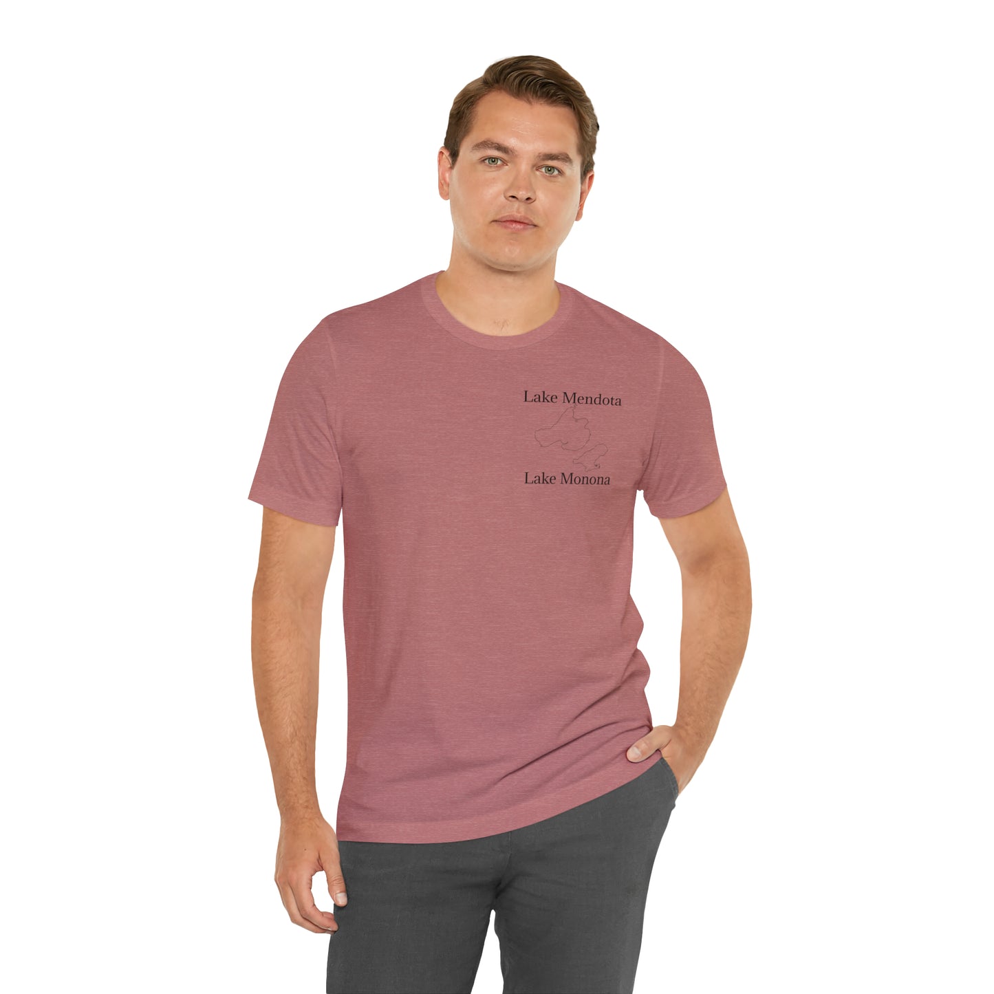 Mendota/Monona , sailboat Badger Logo - Bella & Canvas Short Sleeve