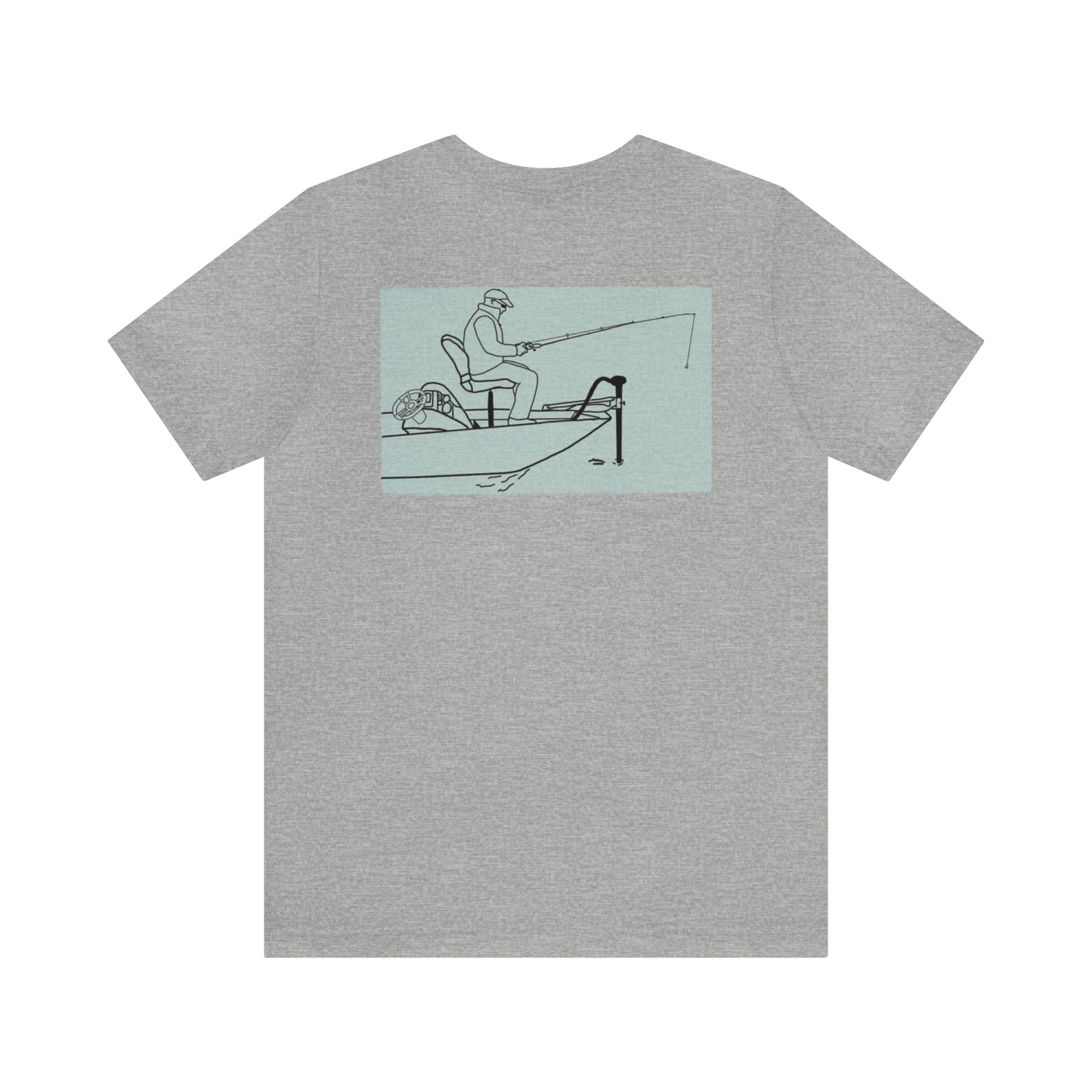 Dutch Hollow Lake, Trolling Motor Fishing Color - Unisex Lightweight Short Sleeve Tee
