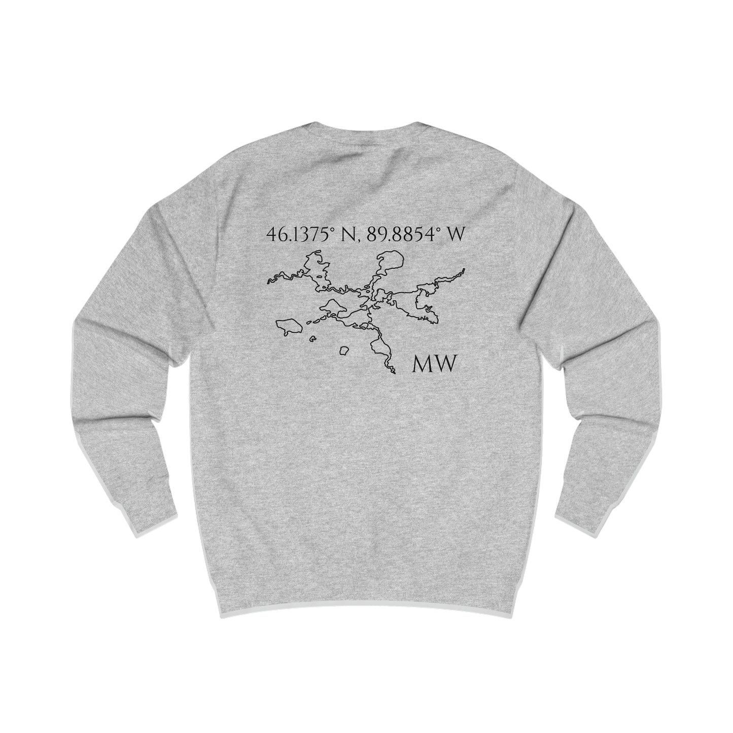 Manitowish Waters Compass Rose - Men's Sweatshirt
