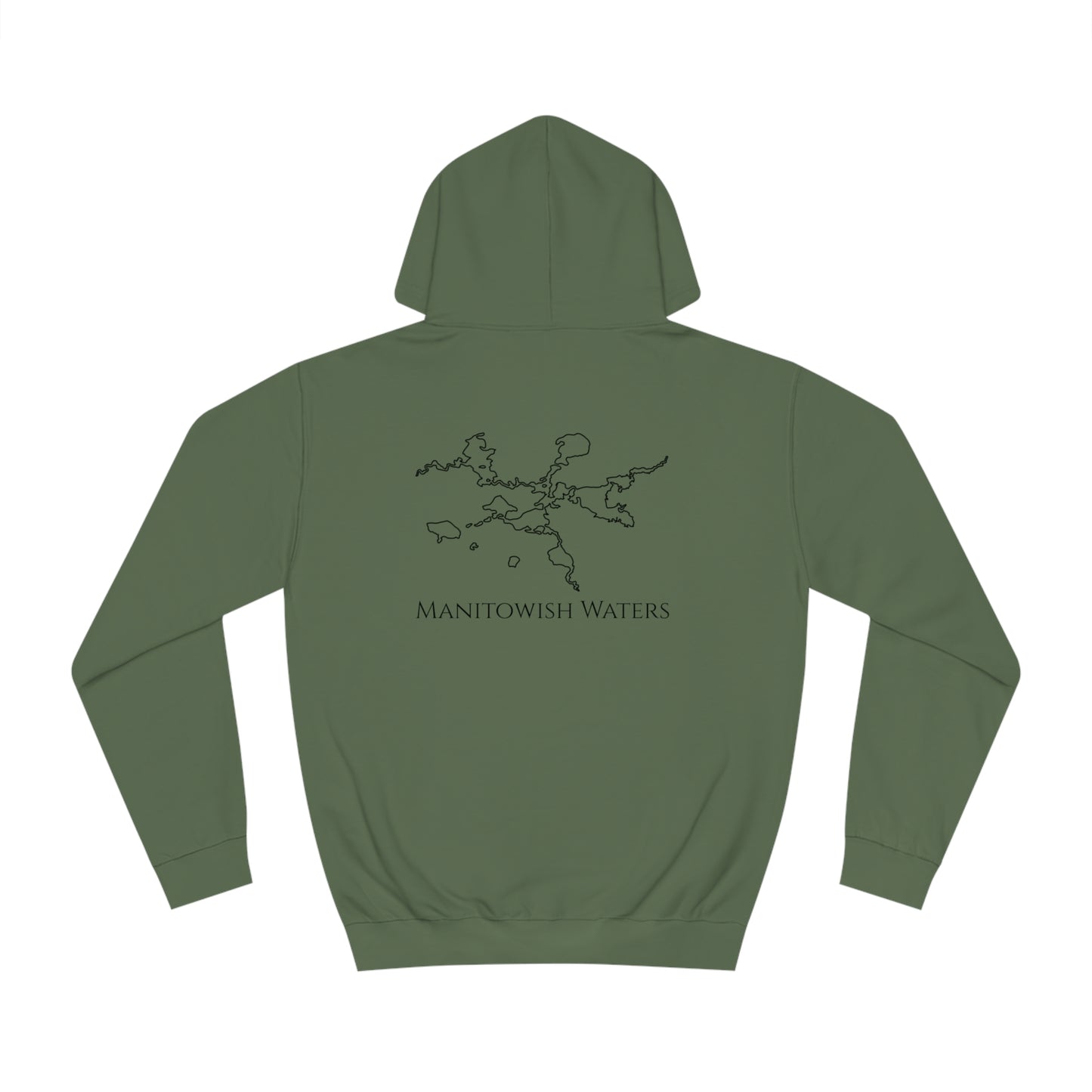 Manitowish Waters Trolling Motor Fishing Patch - Unisex Hoodie Medium Weight