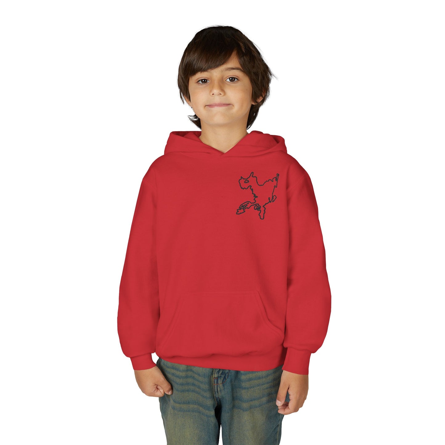 Fishing off Dock Okauchee Lake Youth Hoodie
