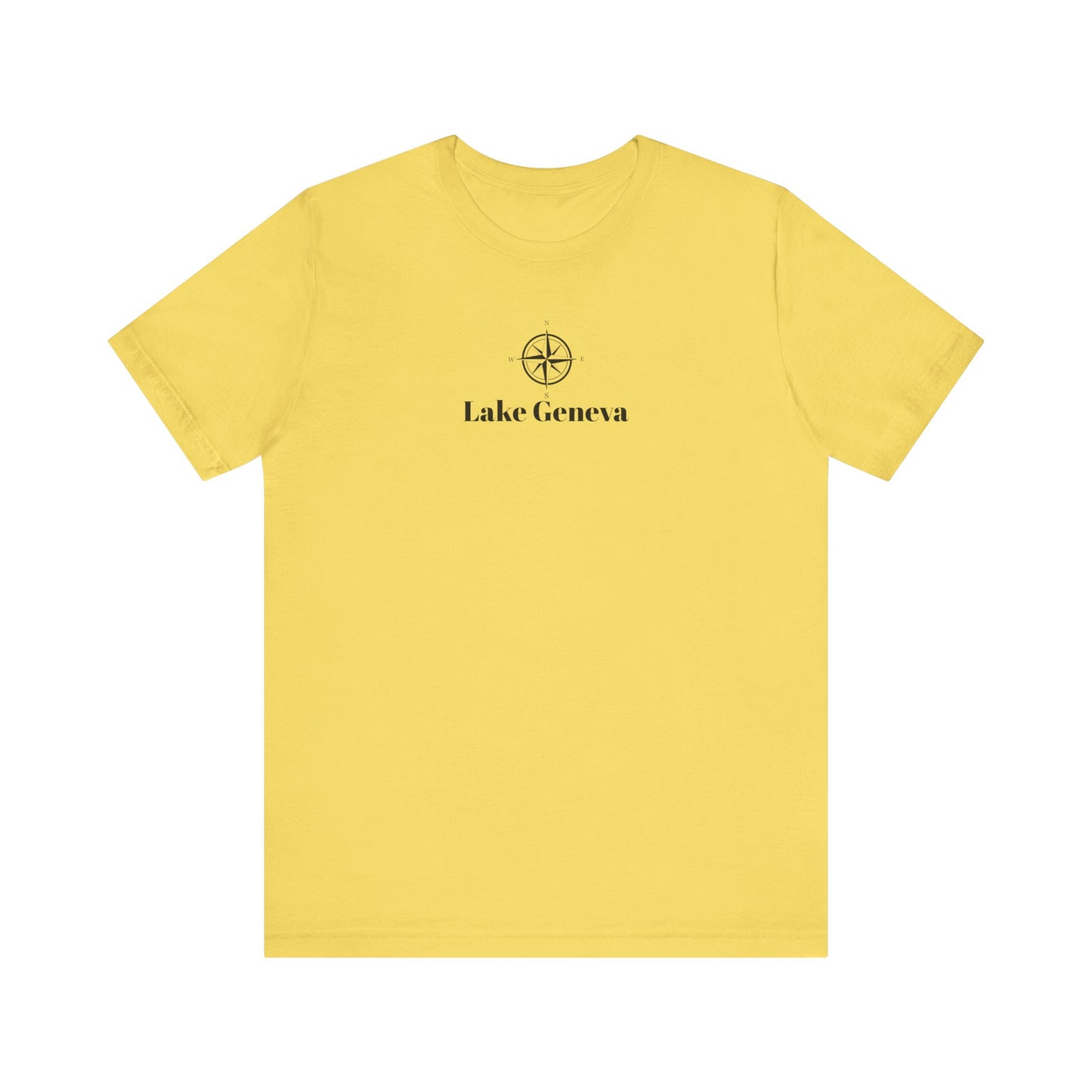 Lake Geneva Compass Rose Unisex Lightweight Short Sleeve Tee