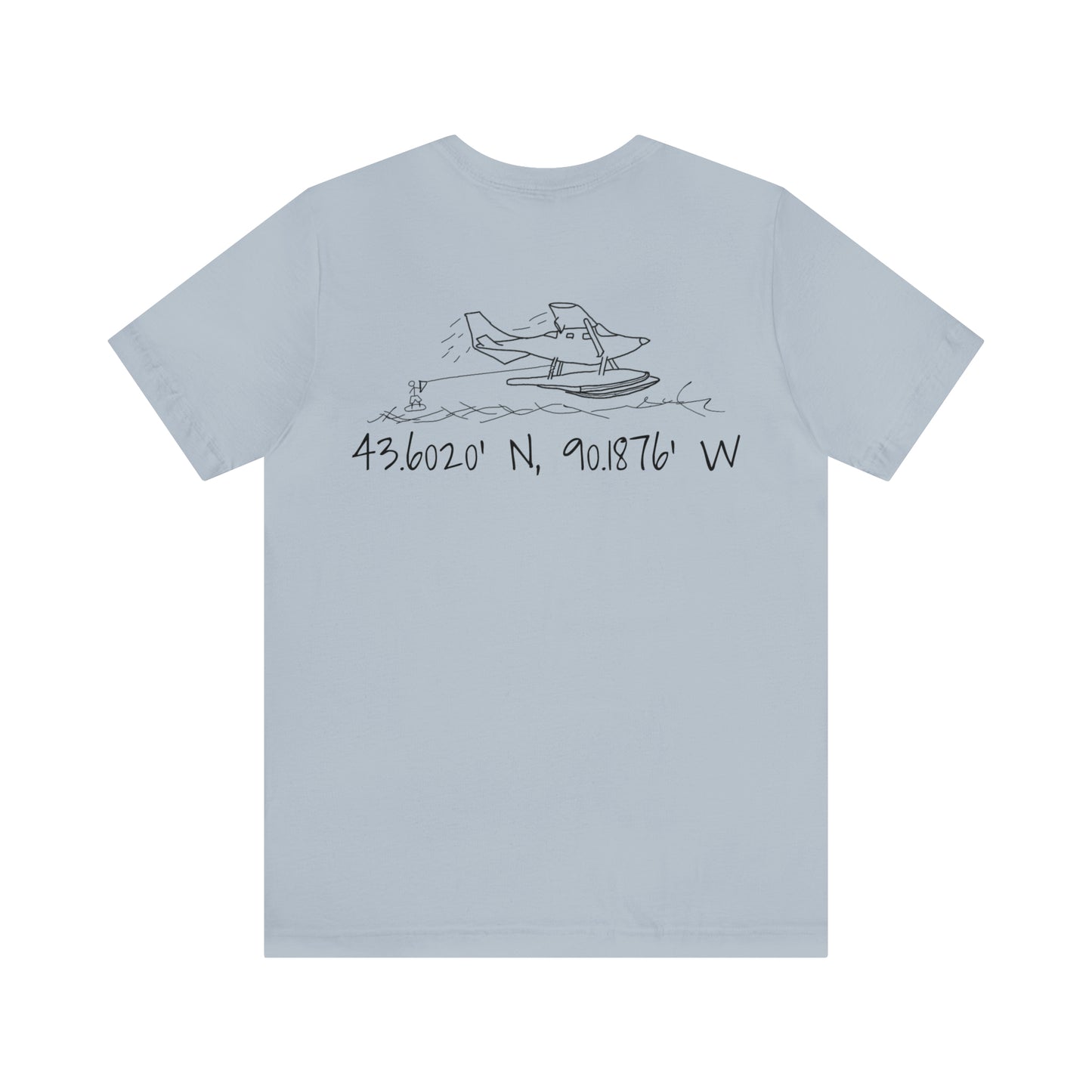 Dutch Hollow Lake, Wakeboard Float Plane - Unisex Lightweight Short Sleeve Tee