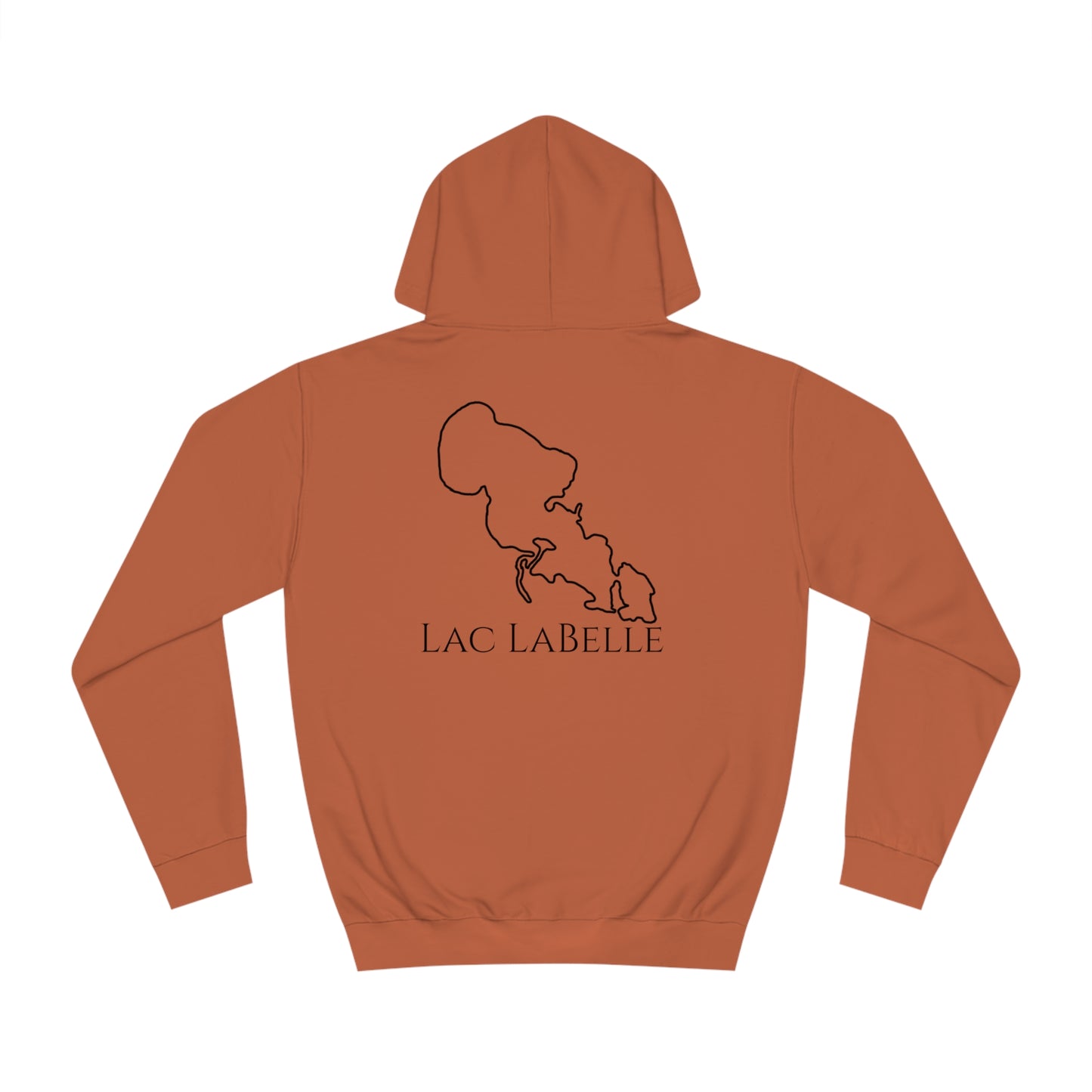 Pontoon Boat Family with Dogs Front Patch - Lac LaBelle Unisex Hoodie Medium Weight