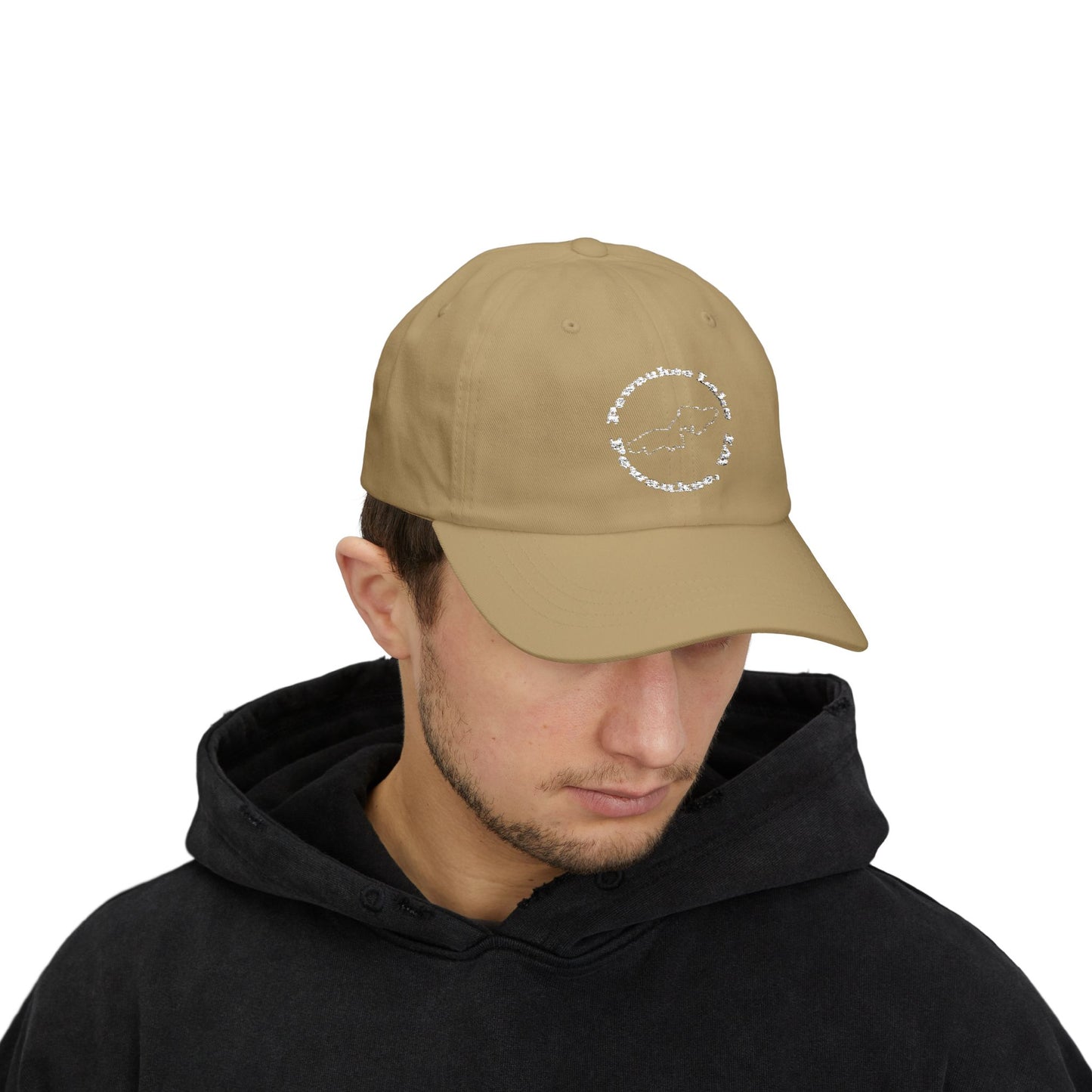 Pewaukee Lake Embroidered White Circle Classic Cap