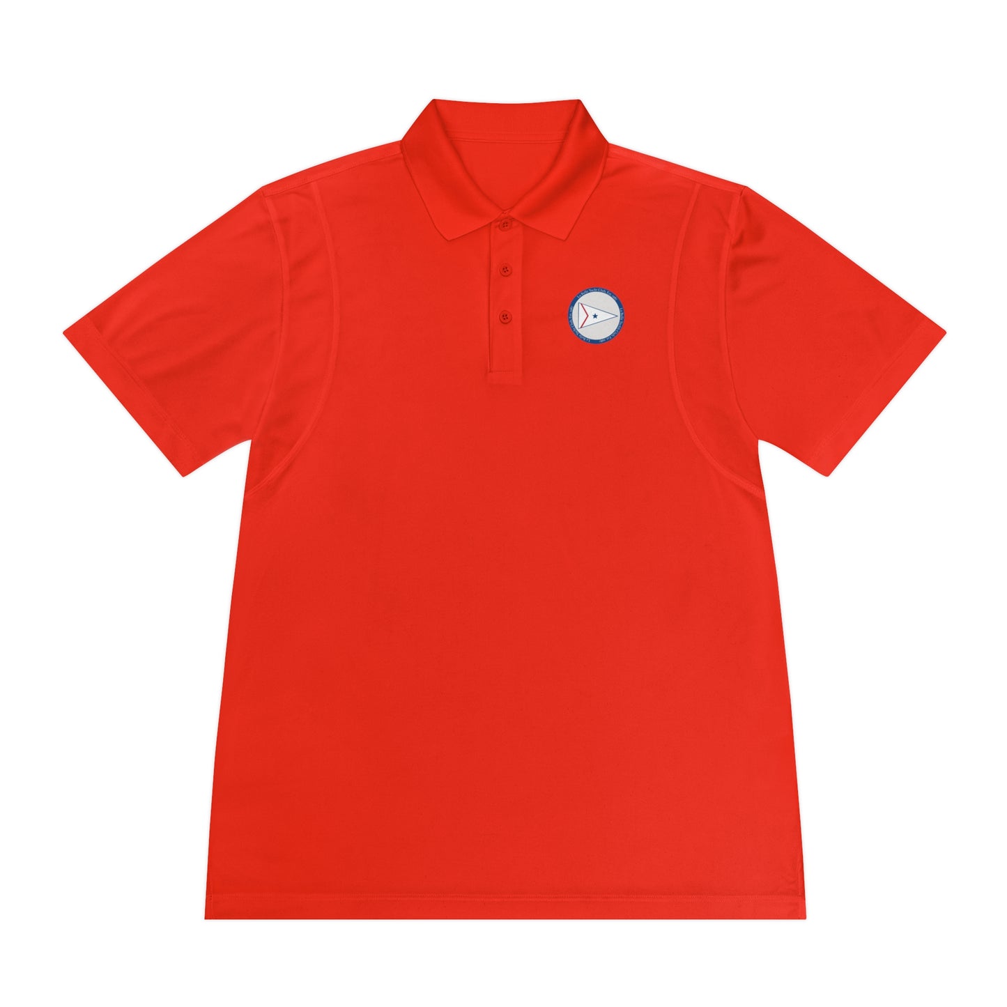 La Belle Yacth Club Logo Circle Patch Men's Sport Polo Shirt