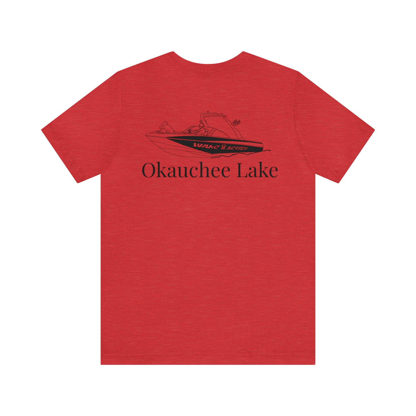 Standup Jetski Front, 2008 Malibu Wakesetter - Okauchee Lake Unisex Lightweight Short Sleeve Tee