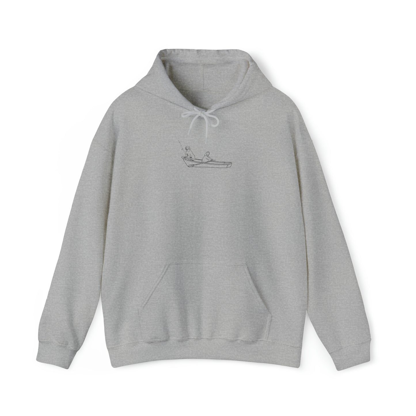 Unisex Heavy Blend Hooded Sweatshirt - row boat dog