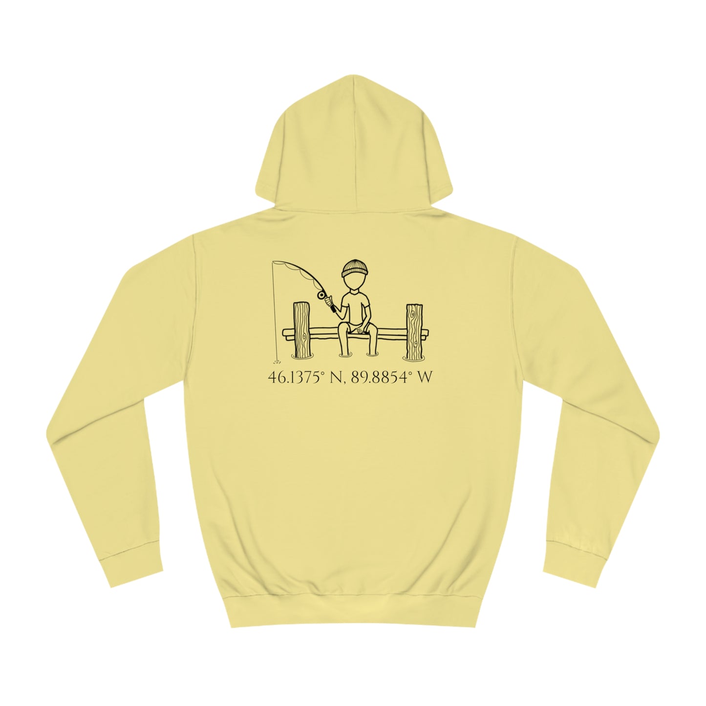Manitowish Waters Fishing Off Dock - Unisex Hoodie Medium Weight