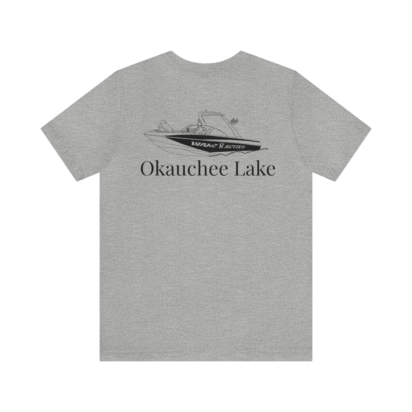 Standup Jetski Front, 2008 Malibu Wakesetter - Okauchee Lake Unisex Lightweight Short Sleeve Tee