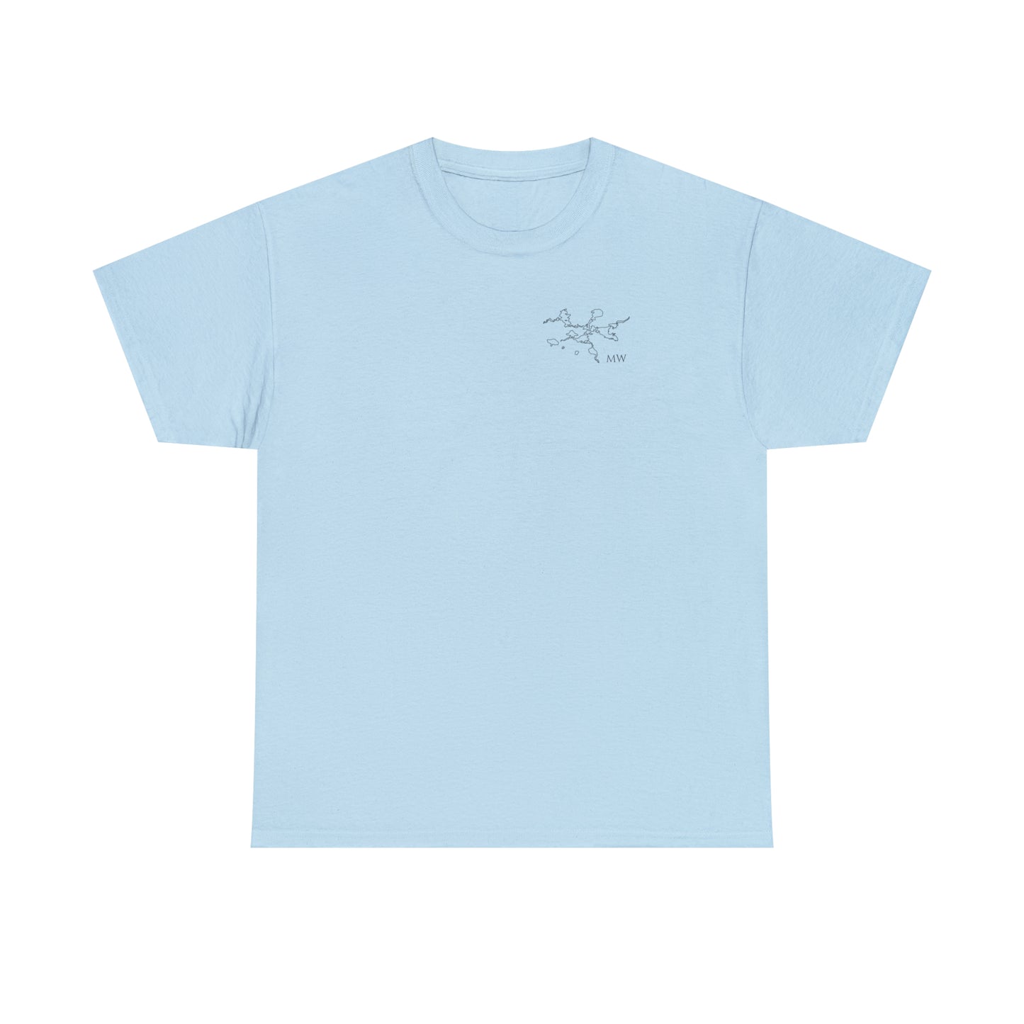 Manitowish Waters Plain Back - Unisex Heavyweight Short Sleeve Tee