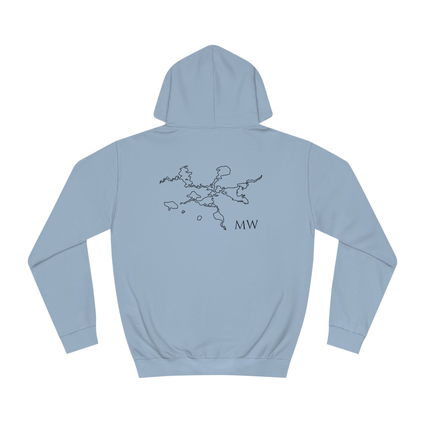 Manitowish Waters Row Boat Dog Fishing Patch - Unisex Hoodie Medium Weight