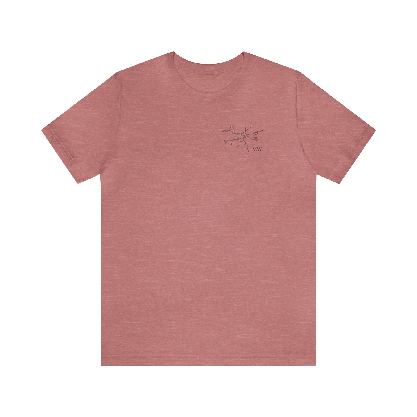 Manitowish Waters Plain Lake Patch - Unisex Lightweight Short Sleeve Tee