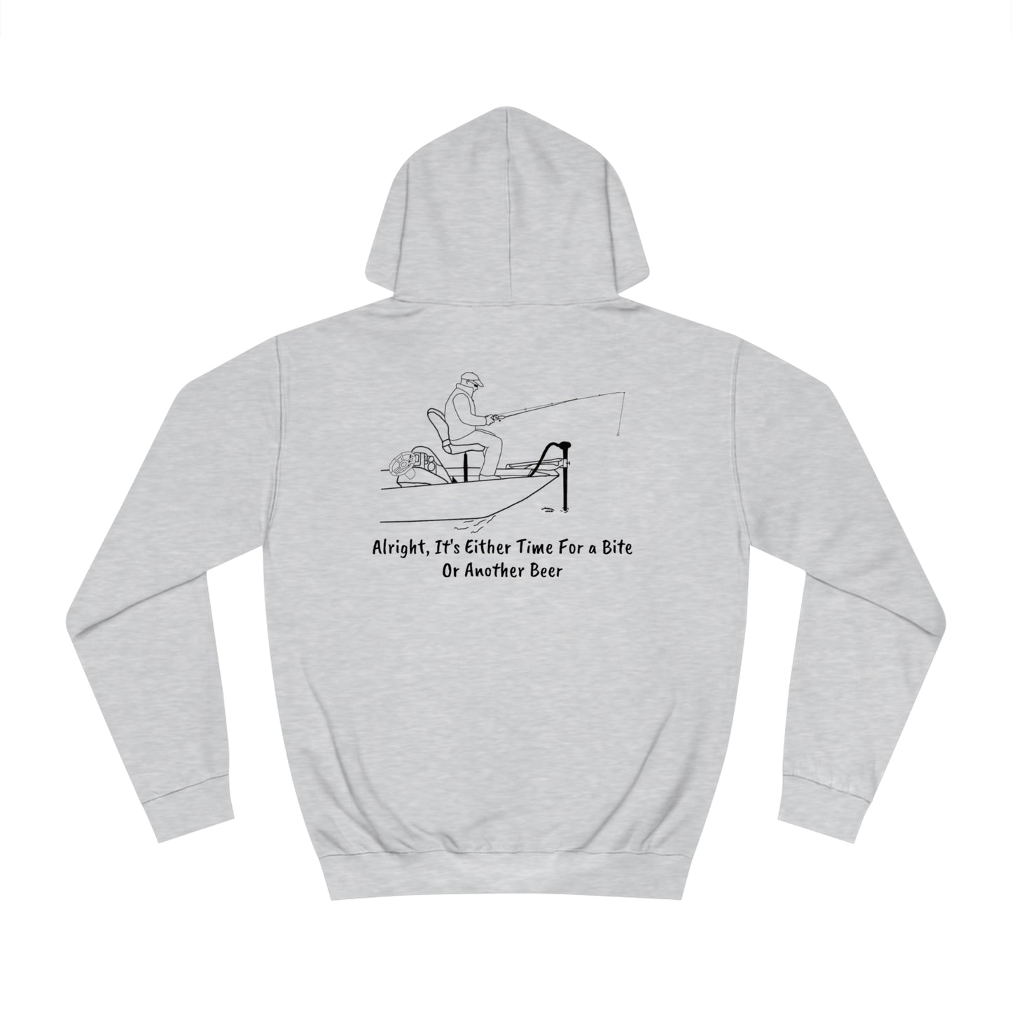 Manitowish Waters Trolling Motor Fishing, Bite Or Beer - Unisex Hoodie Medium Weight