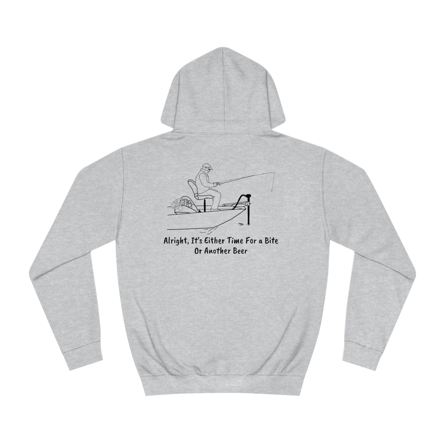 Manitowish Waters Trolling Motor Fishing, Bite Or Beer - Unisex Hoodie Medium Weight