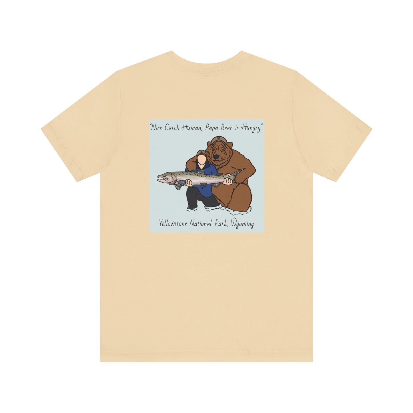 Papa Bear Yellowstone National Park Unisex Lightweight Short Sleeve Tee