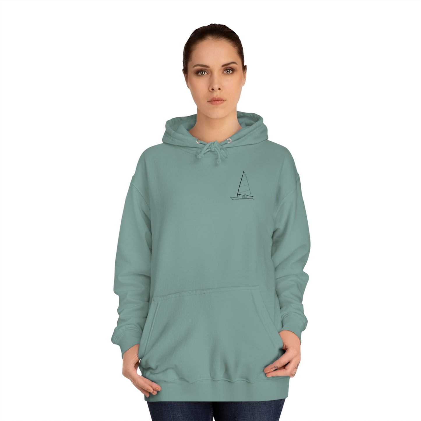 Manitowish Waters Sailboat Patch - Unisex Hoodie Medium Weight