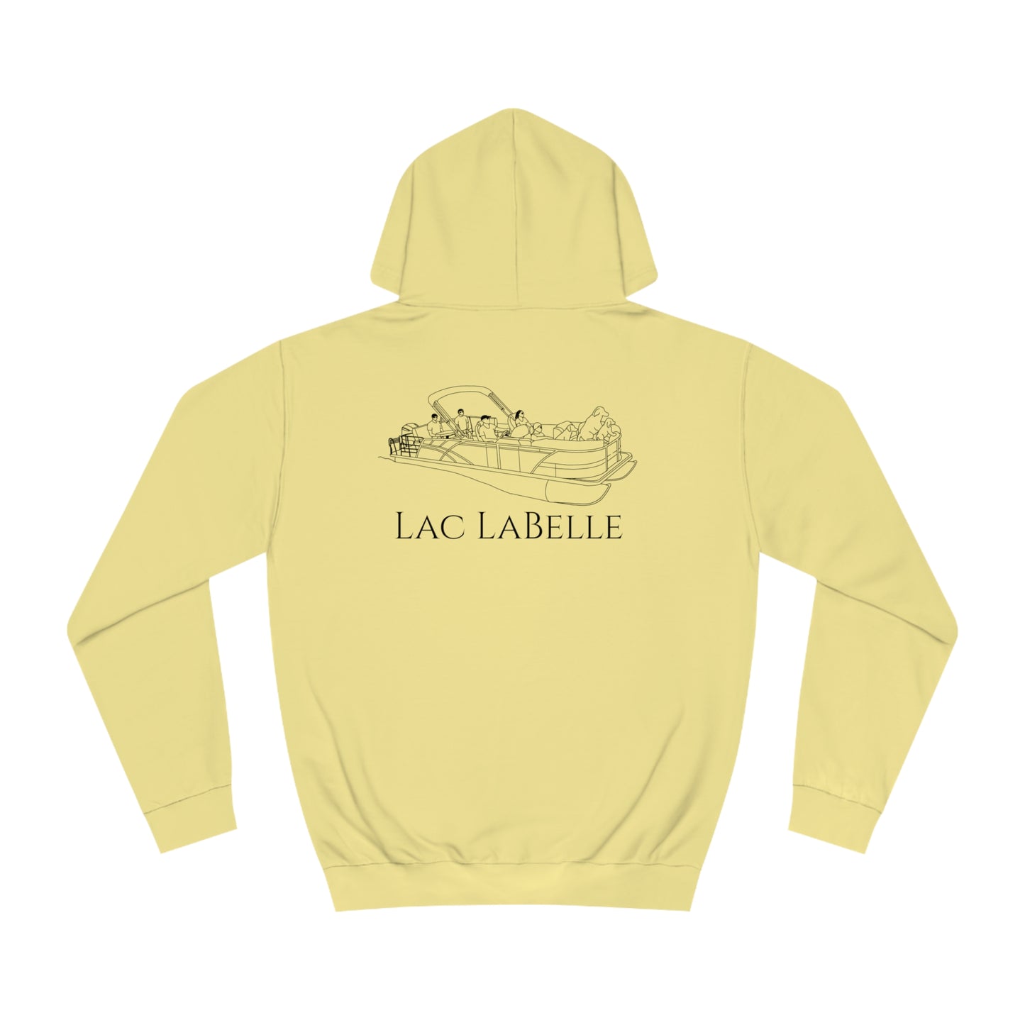 Pontoon Boat Family With Dogs - Lac LaBelle Unisex Hoodie Medium Weight