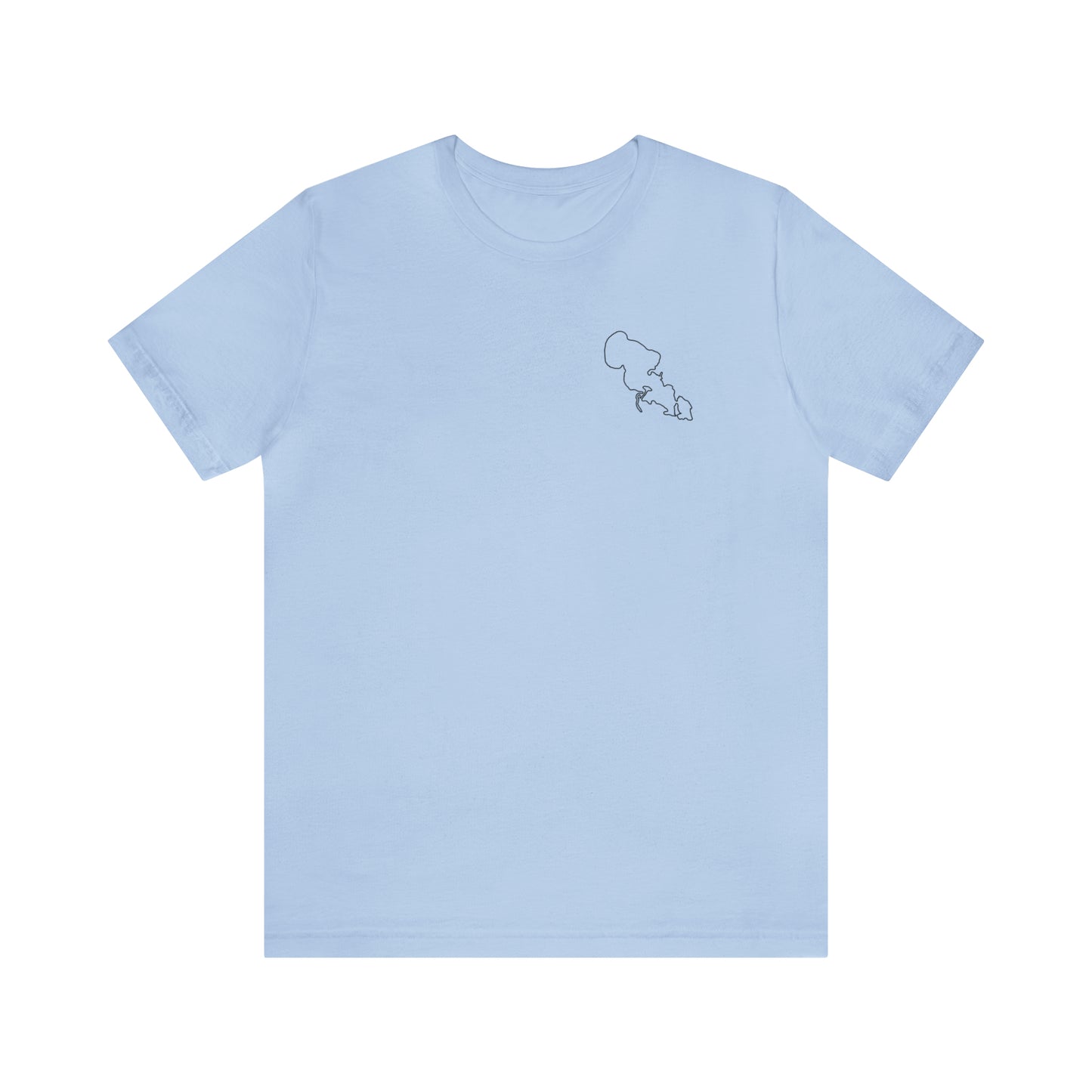 Row Boat Dog Fishing Color - Lac LaBelle Unisex Lightweight Short Sleeve Tee