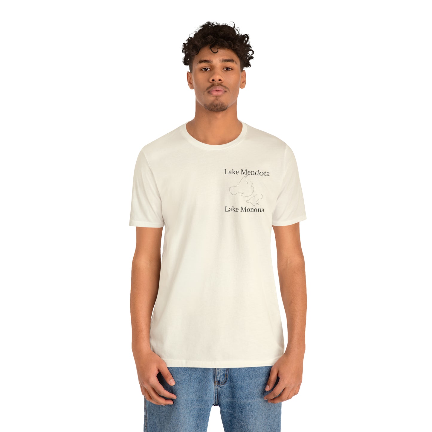 Mendota/Monona , sailboat Badger Logo - Bella & Canvas Short Sleeve