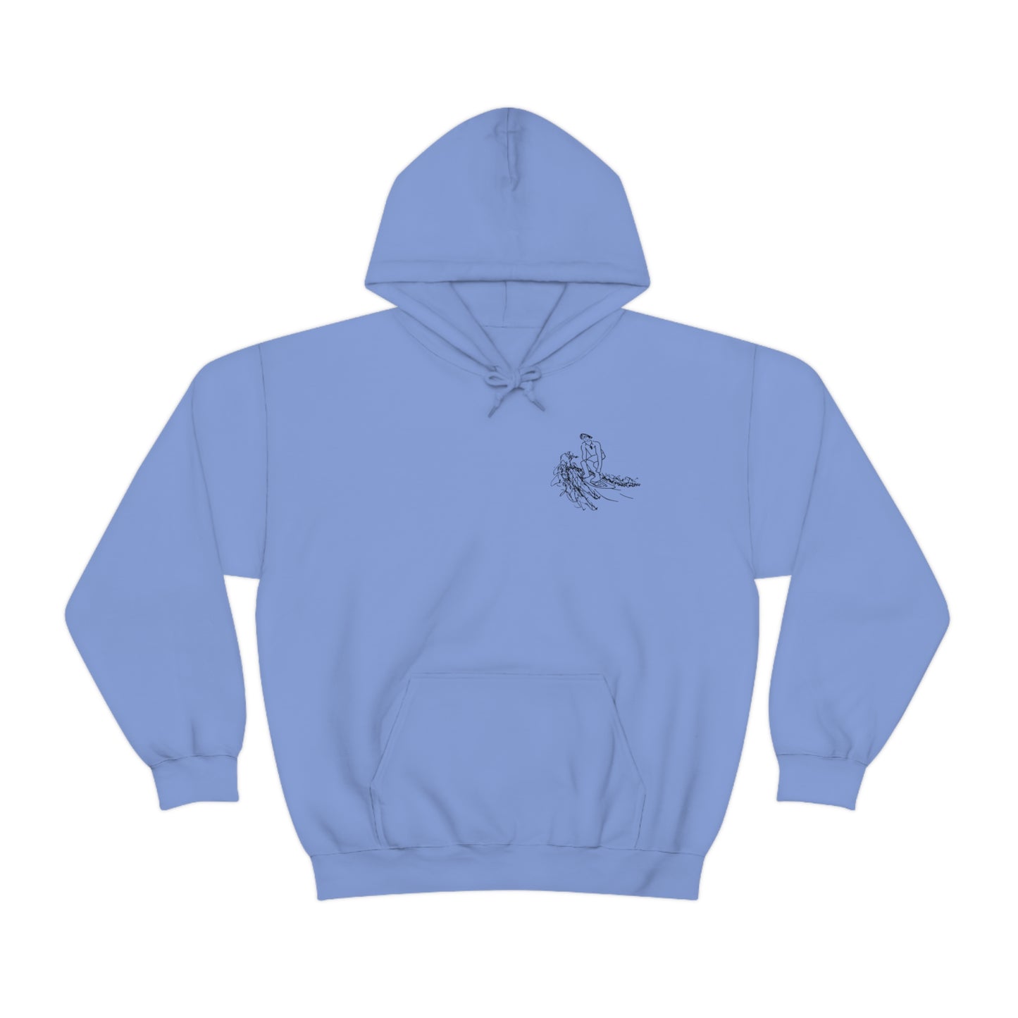 Surf Sketch Patch, Malibu Wakesetter - Lac LaBelle Unisex Heavyweight Hooded Sweatshirt