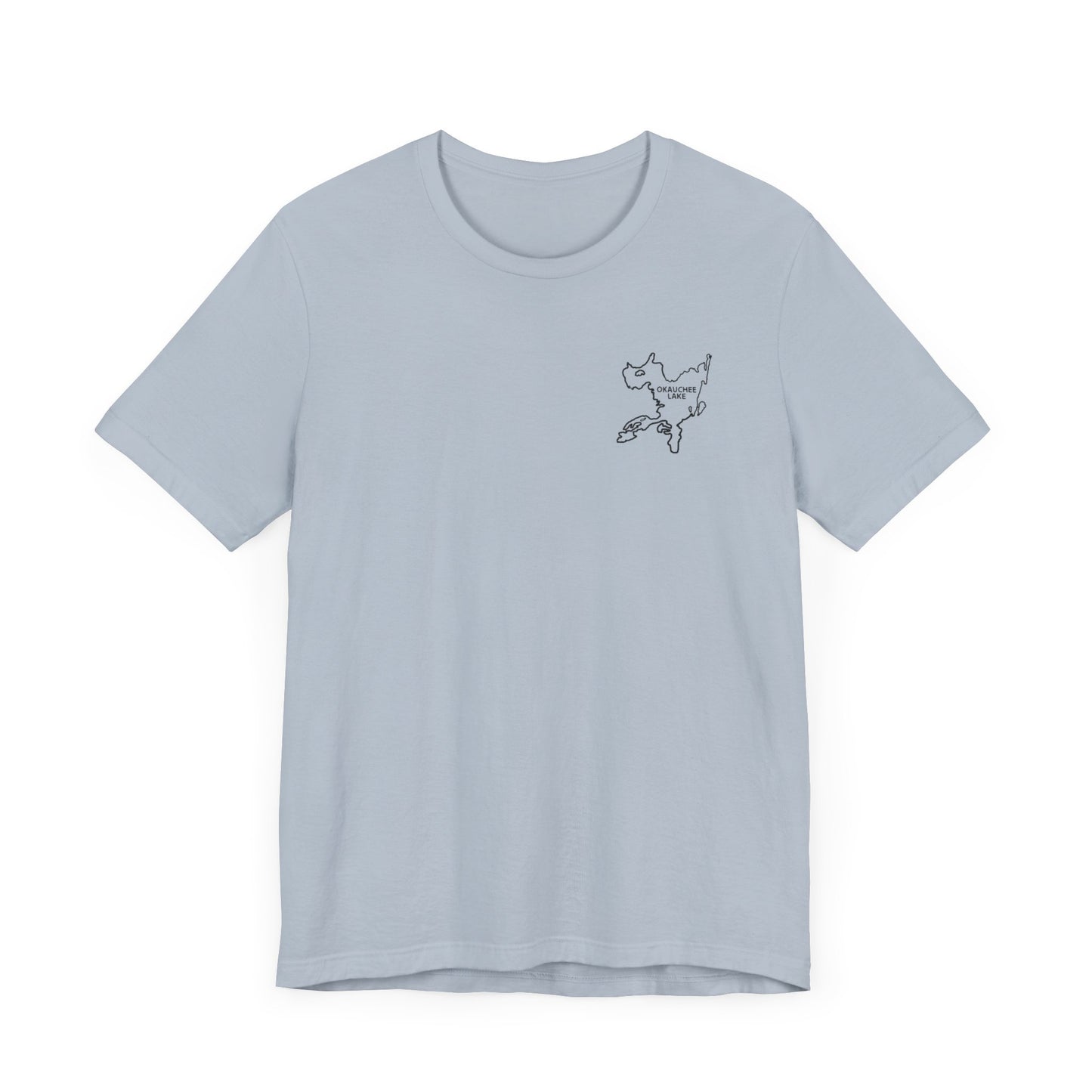 Bow fishing and Okauchee Lake Model - Unisex Lightweight Short Sleeve Tee