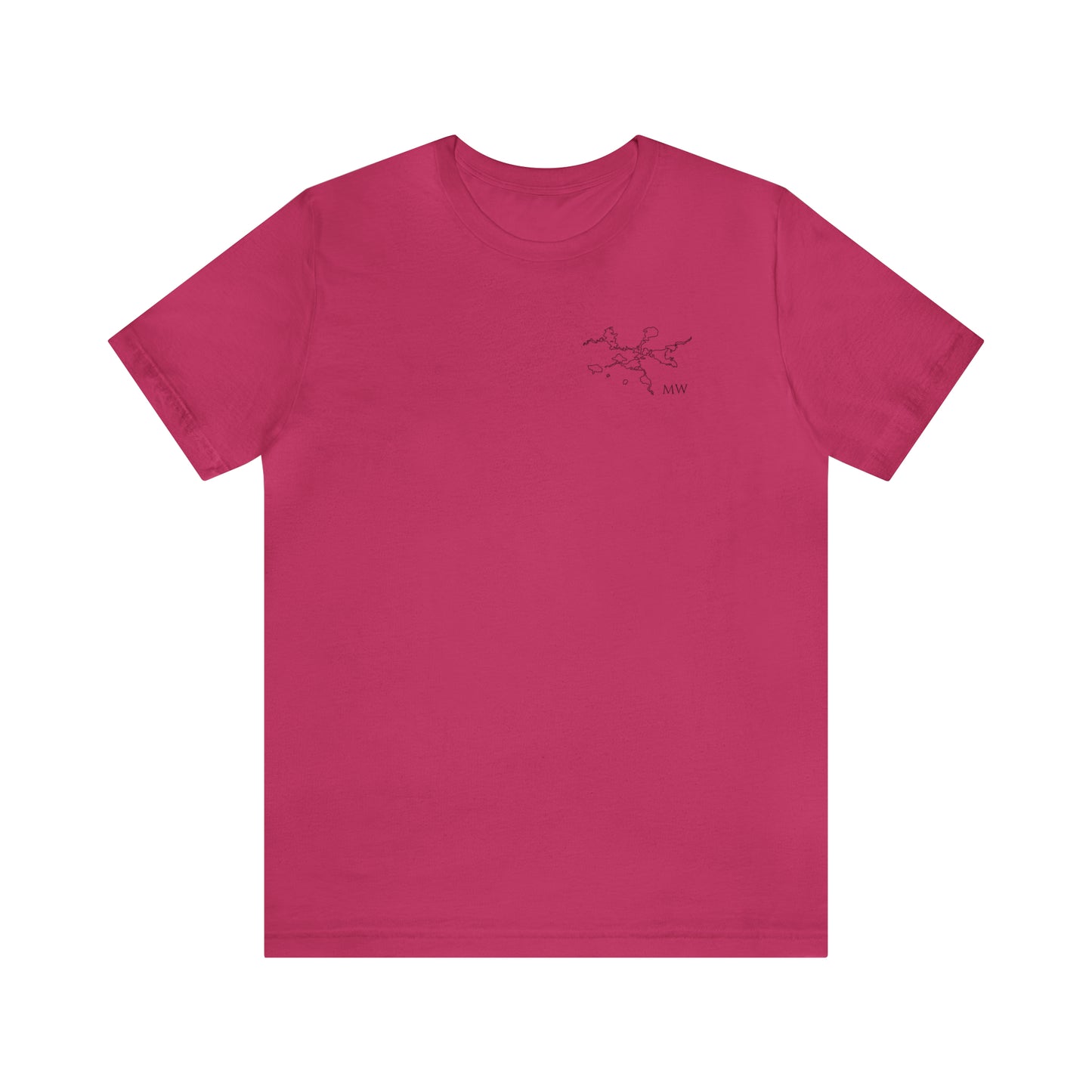 Sailing and Coordinates - Manitowish Waters Unisex Lightweight Short Sleeve Tee