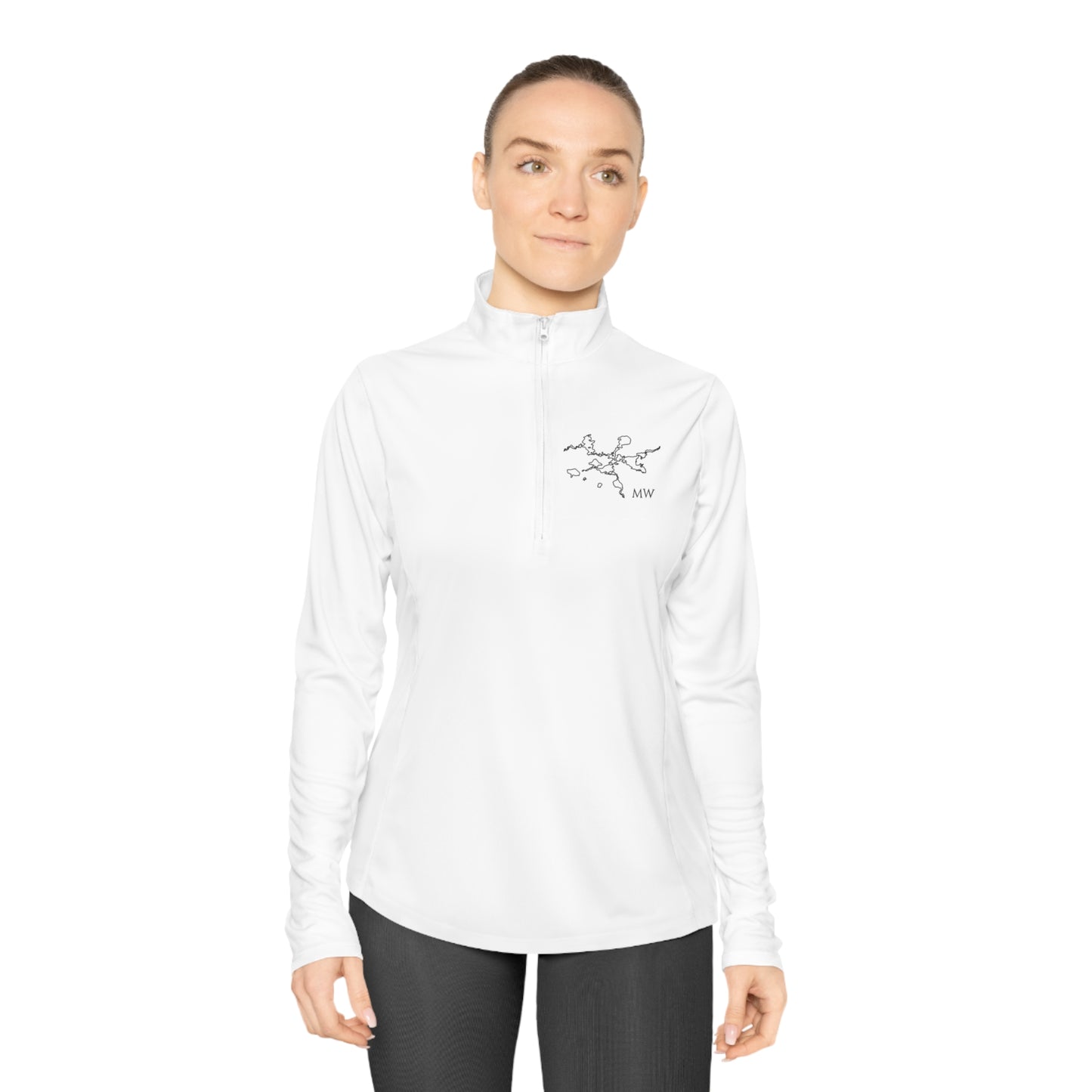 Manitowish Waters Plain Front Patch Women's Quarter-Zip Pullover