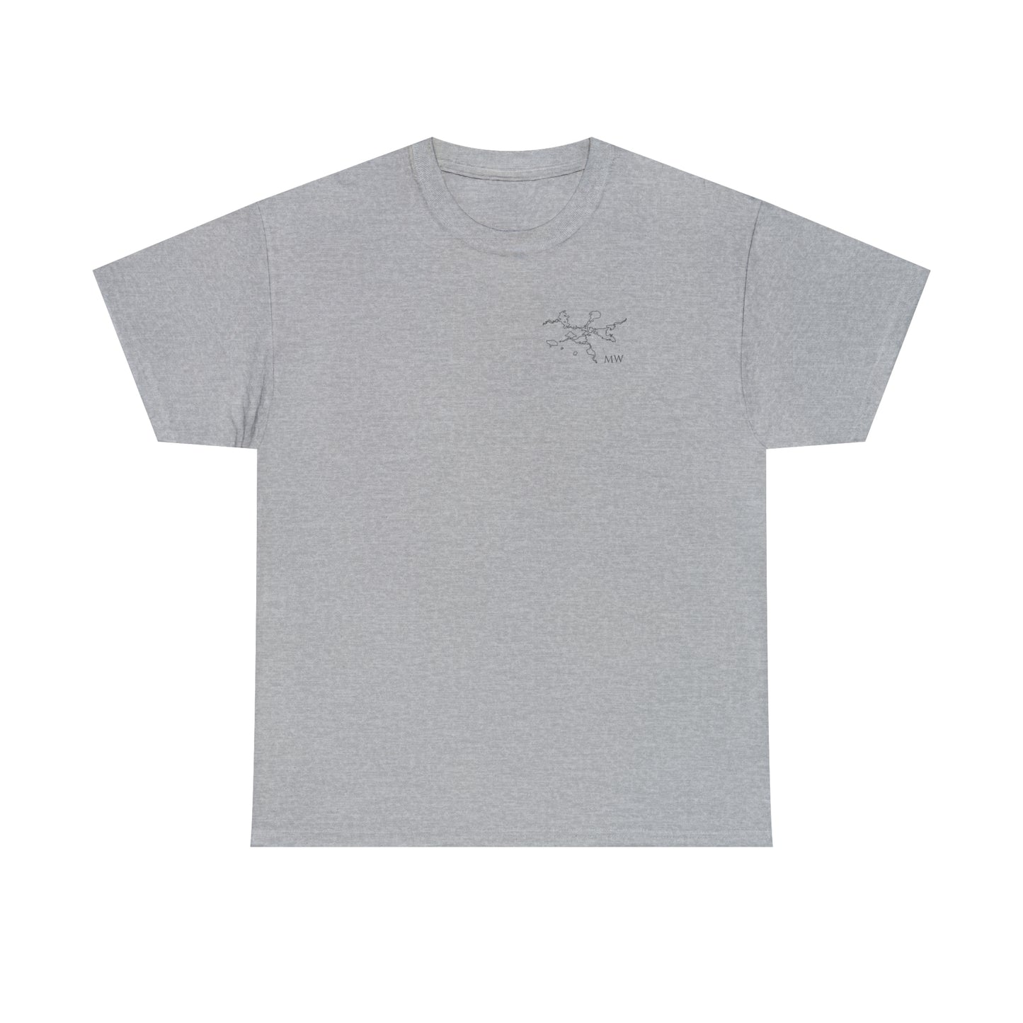 Manitowish Waters Fishing Off Dock - Unisex Heavyweight Short Sleeve Tee