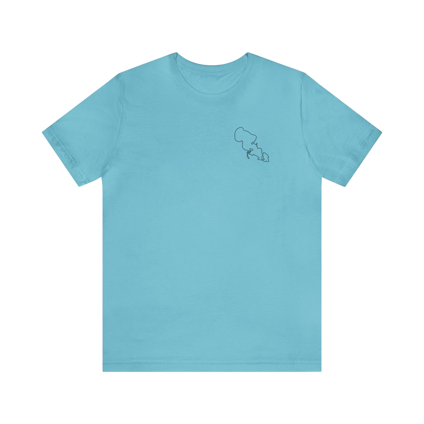 Row Boat Dog Fishing Color - Lac LaBelle Unisex Lightweight Short Sleeve Tee