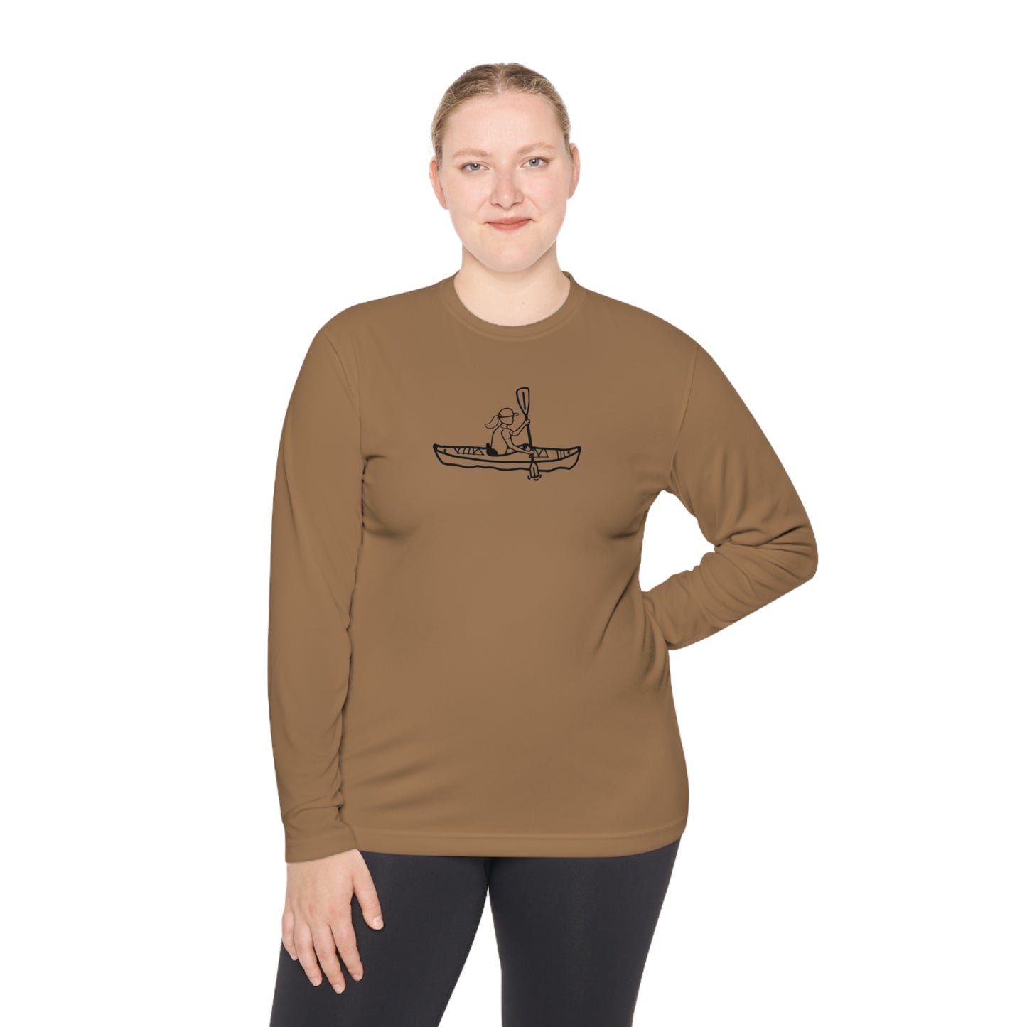 Kayak Girl - Okauchee Lake Unisex Lightweight Long Sleeve Tee