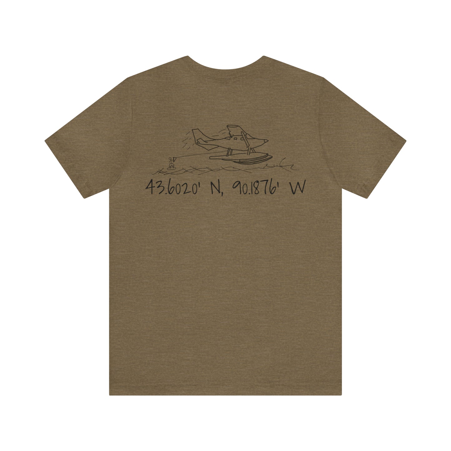 Dutch Hollow Lake, Wakeboard Float Plane - Unisex Lightweight Short Sleeve Tee