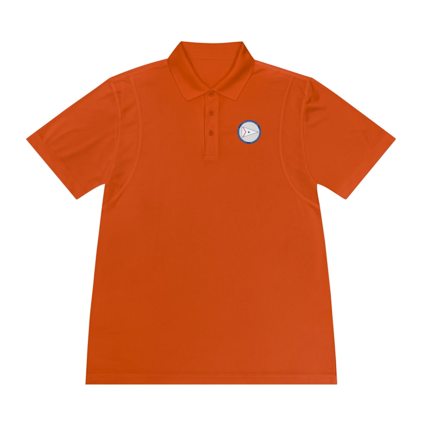 La Belle Yacth Club Logo Circle Patch Men's Sport Polo Shirt
