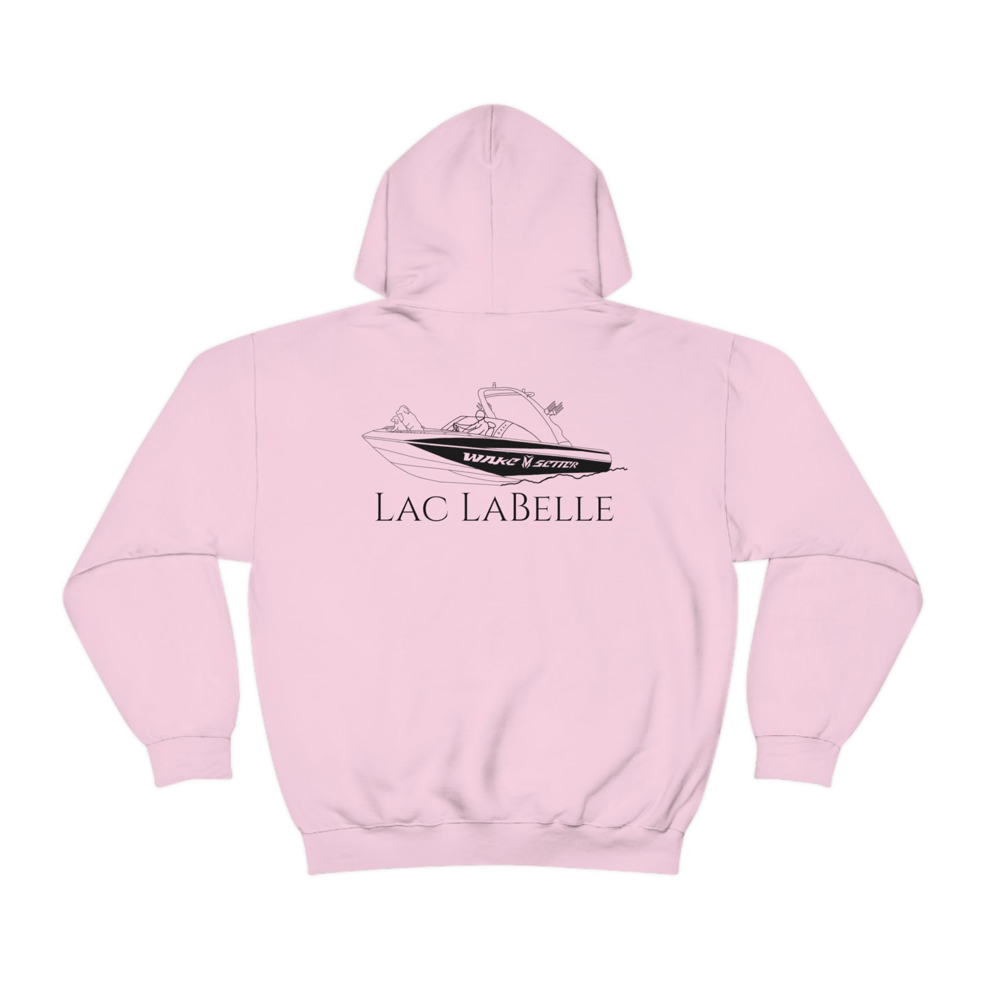 Surf Sketch Patch, Malibu Wakesetter - Lac LaBelle Unisex Heavyweight Hooded Sweatshirt