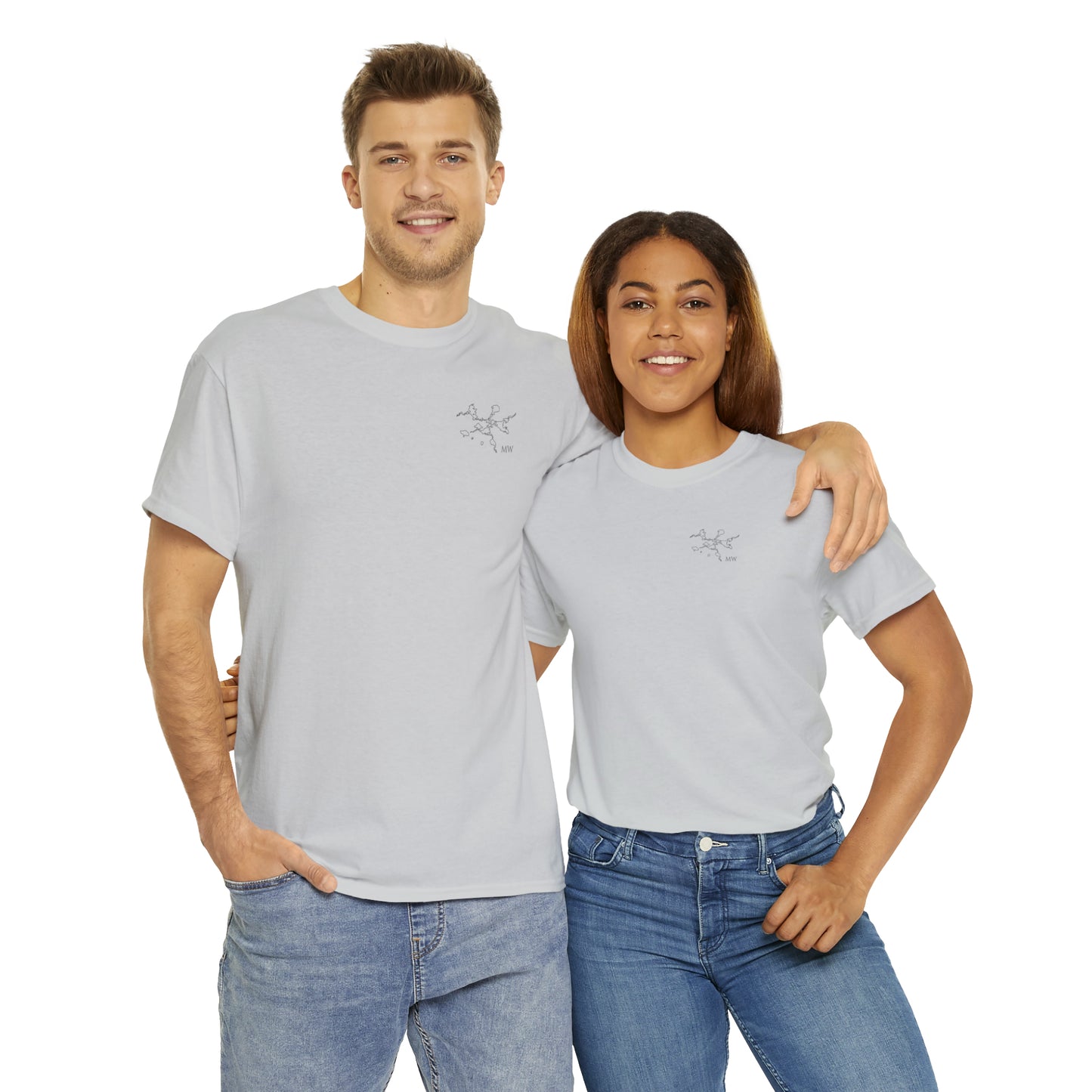 Manitowish Waters Fishing Off Dock - Unisex Heavyweight Short Sleeve Tee