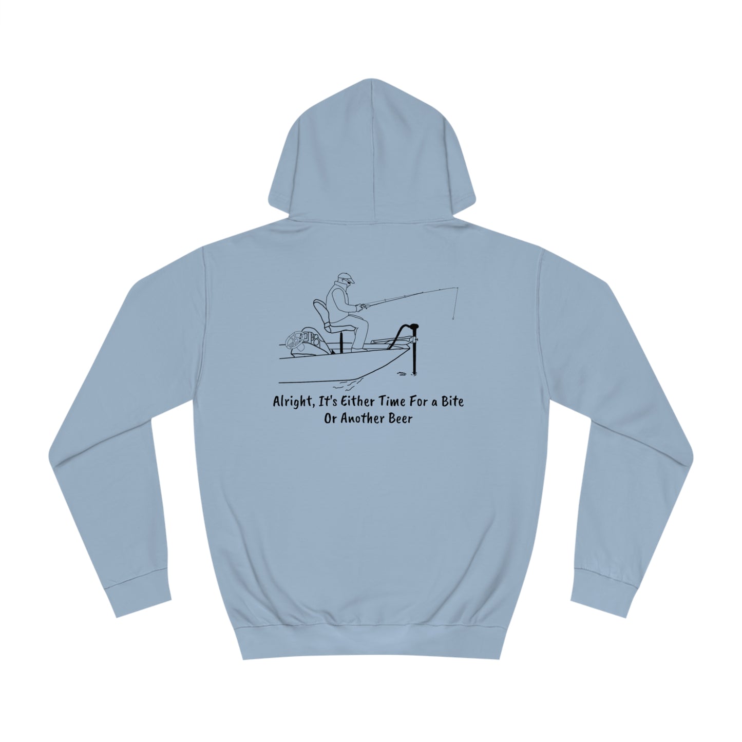 Manitowish Waters Trolling Motor Fishing, Bite Or Beer - Unisex Hoodie Medium Weight